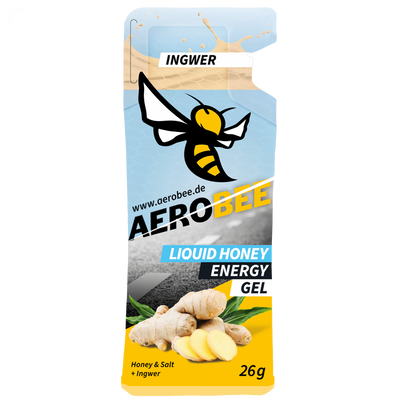 AEROBEE Liquid Honey Energy Gel Ingwer 26g – Energy Gel Verpackung | FuelBox