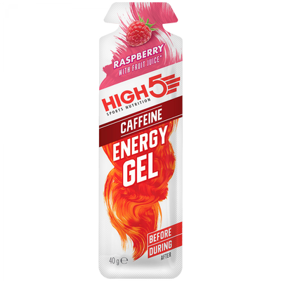 HIGH5 Energy Gel Himbeer + Koffein 40g – Energy Gel Verpackung | FuelBox