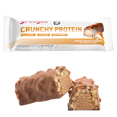 Sponser Crunchy Protein Bar Low Sugar – Erdnuss-Karamell