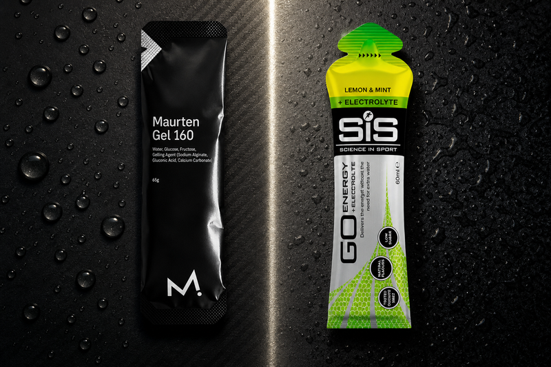 Maurten und SiS Energie Gels nebeneinander als Vergleich für Training und Wettkampf