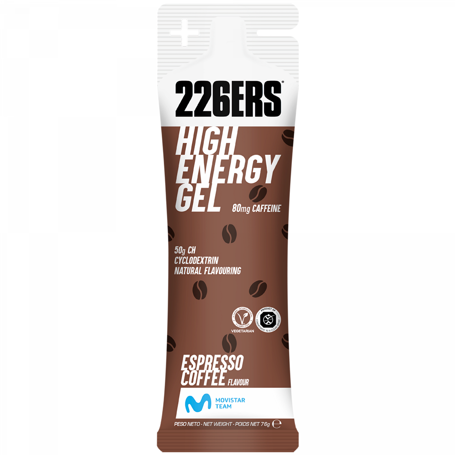 226ERS High Energy Gel Espresso + Koffein 76g – Energy Gel Verpackung | FuelBox