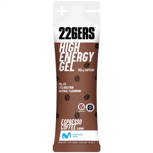 226ERS High Energy Gel Espresso + Koffein 76g – Energy Gel Verpackung | FuelBox