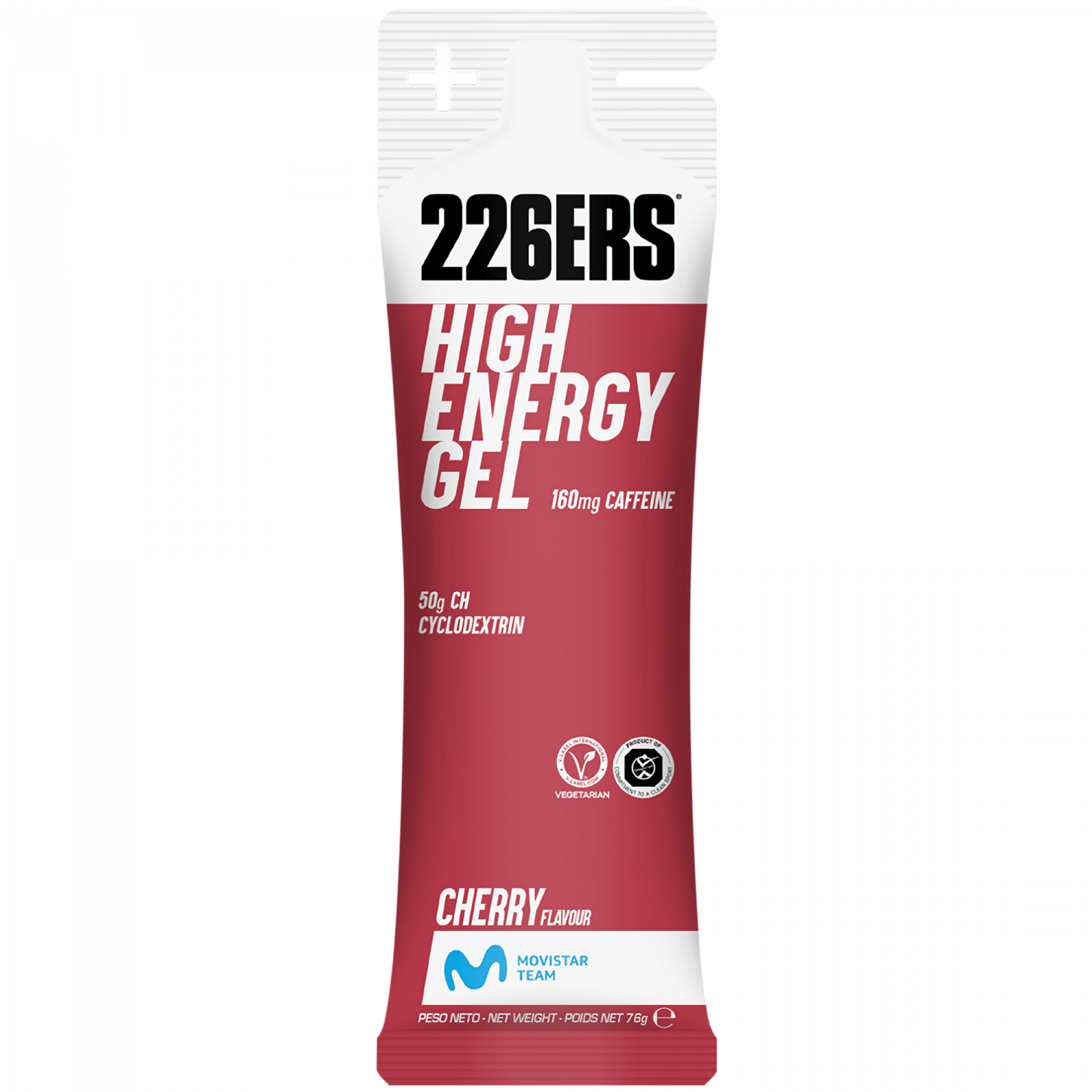 226ERS High Energy Gel Kirsche + Koffein 76g – Energy Gel Verpackung | FuelBox