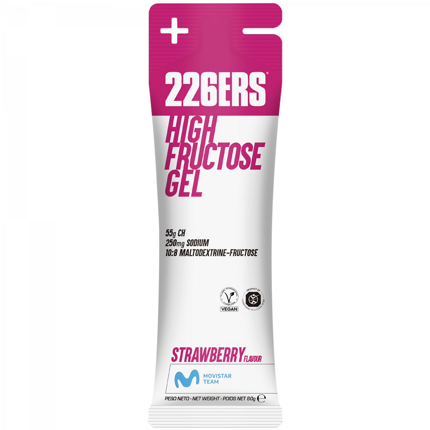 226ERS High Fructose Gel Erdbeere 80g – Energy Gel Verpackung | FuelBox