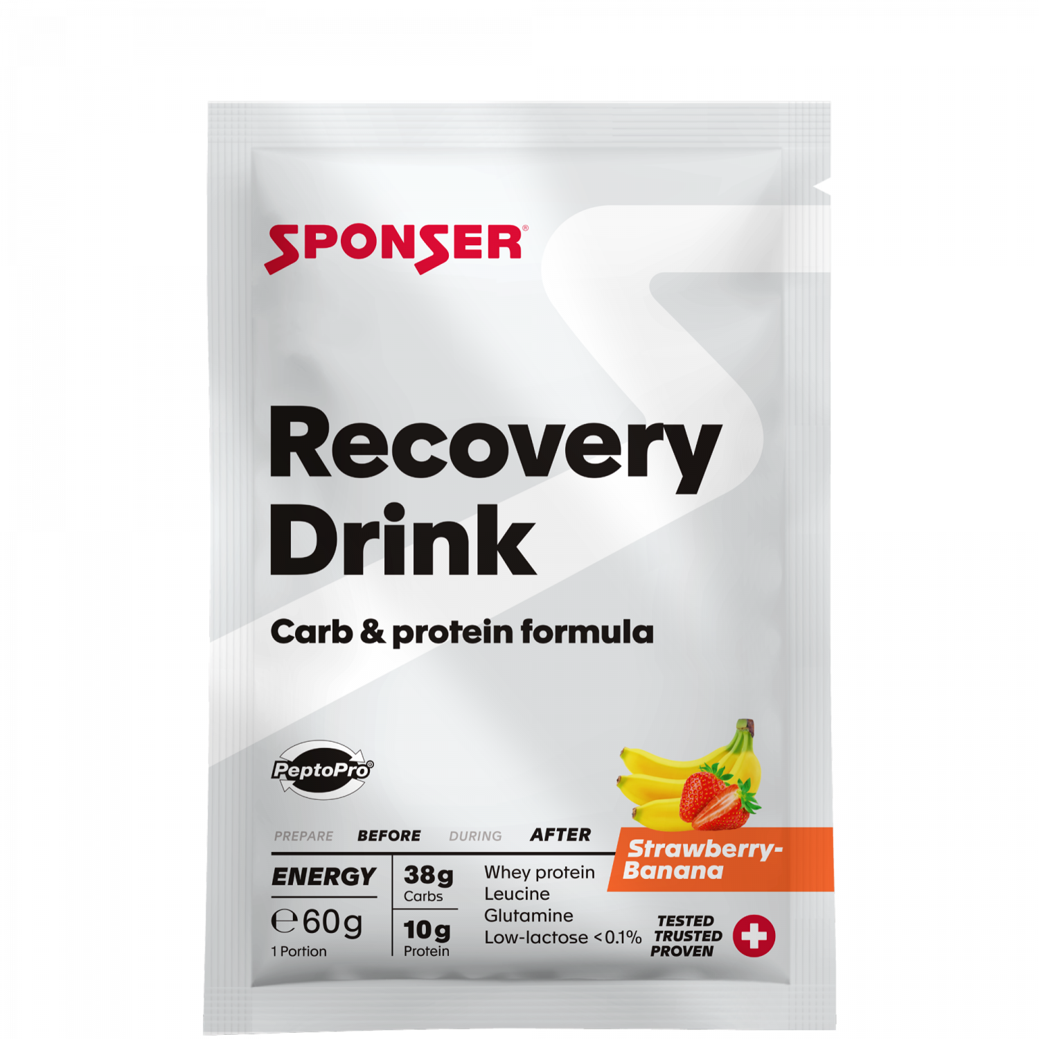 Sponser Recovery Drink – Erdbeer-Banane · 60 g