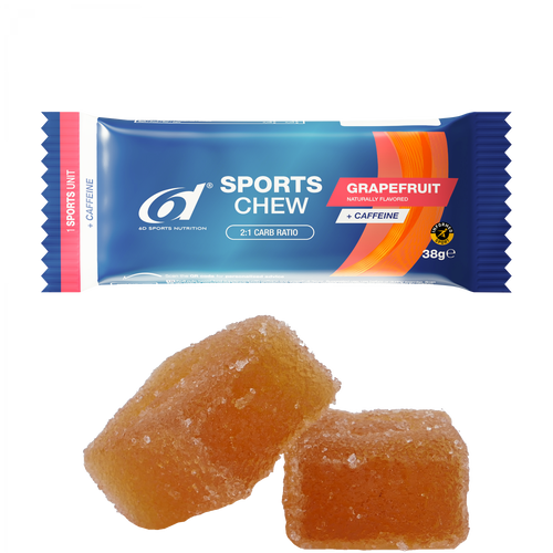 6D Sports Chew Gummy Bar Active Line – Grapefruit + Koffein