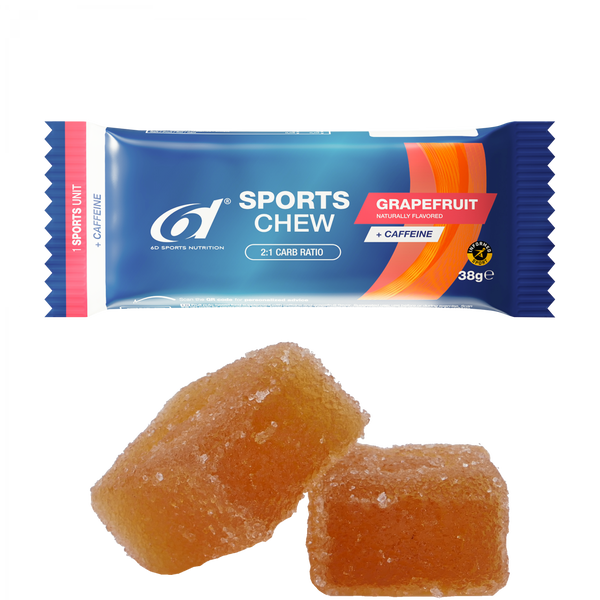 6D Sports Chew Gummy Bar Active Line – Grapefruit + Koffein