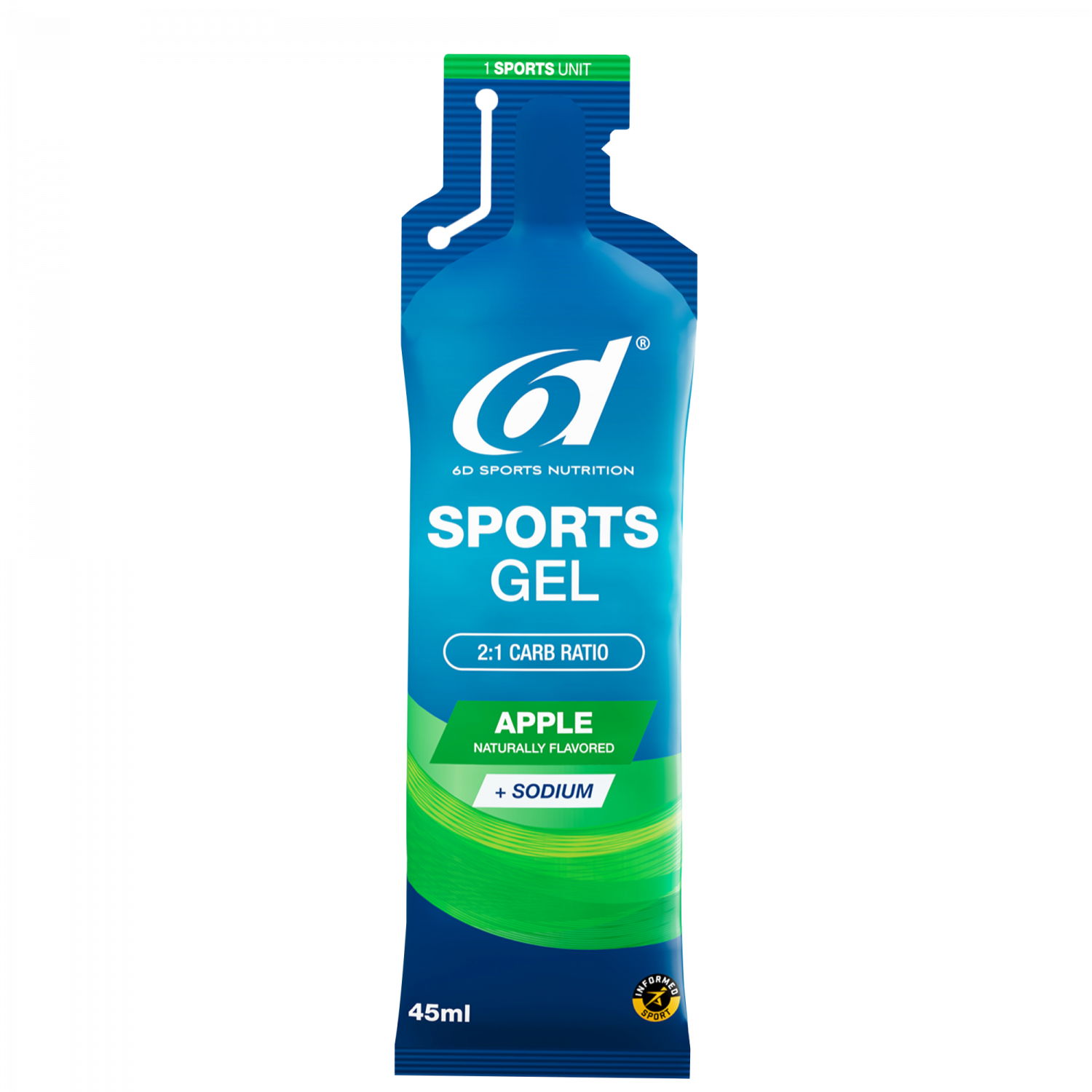 6d Sports Gel Apfel 45ml – Energy Gel Verpackung | FuelBox