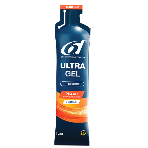 6d Ultra Gel Pfirsich 70ml – Energy Gel Verpackung | FuelBox