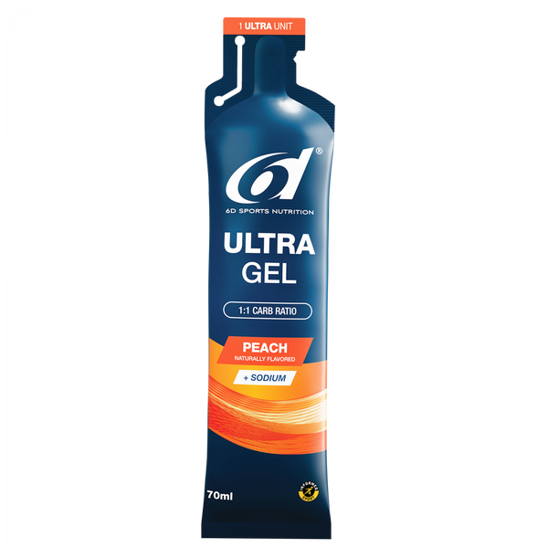 6d Ultra Gel Pfirsich 70ml – Energy Gel Verpackung | FuelBox