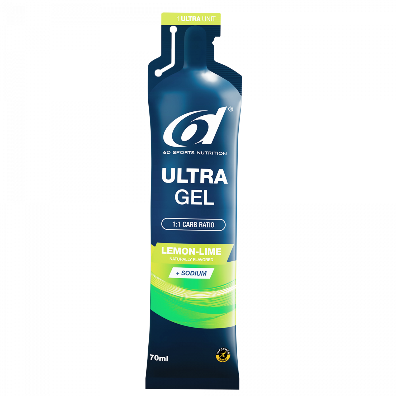 6d Ultra Gel Zitrone-Limette 70ml – Energy Gel Verpackung | FuelBox