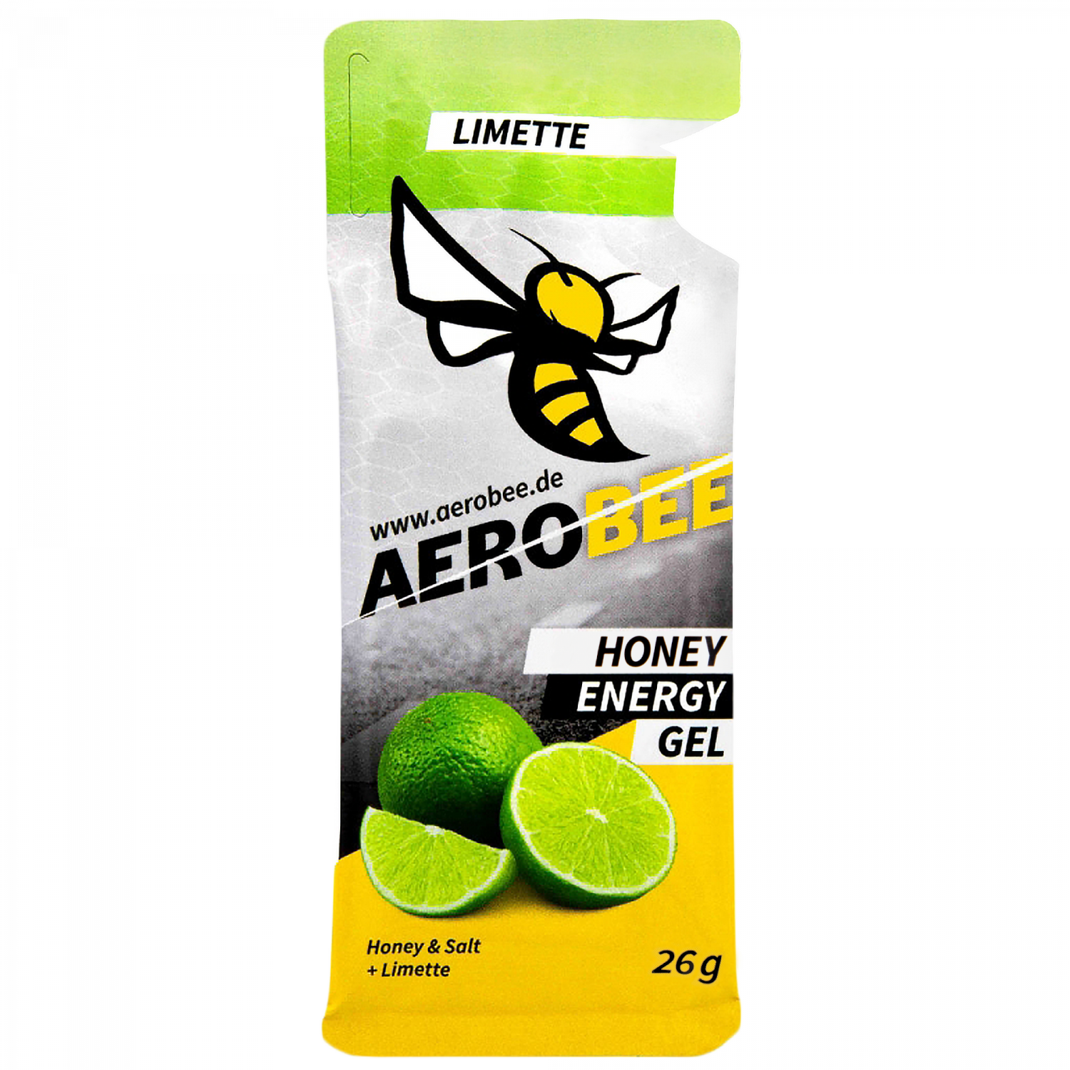 AEROBEE Honey Energy Gel Limette 26g – Energy Gel Verpackung | FuelBox