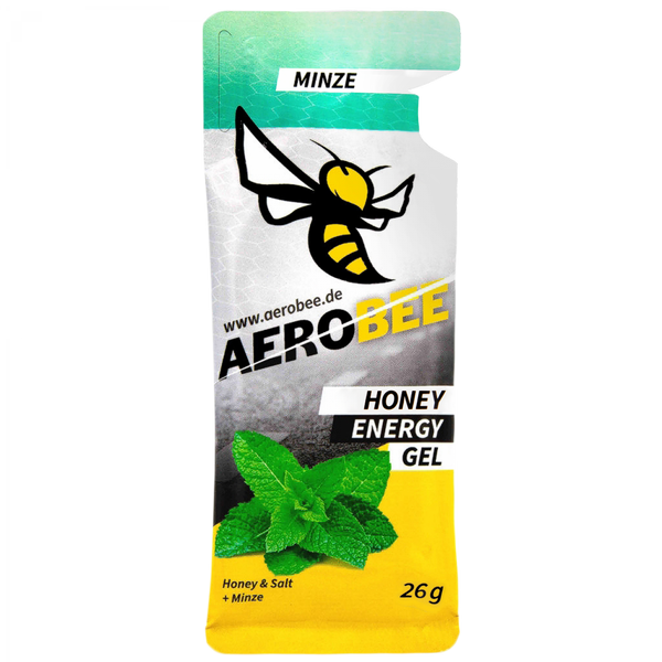 AEROBEE Honey Energy Gel Pfefferminz 26g – Energy Gel Verpackung | FuelBox