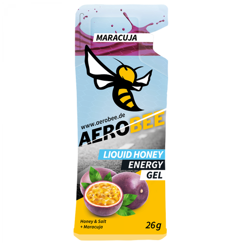 AEROBEE Liquid Honey Energy Gel Maracuja 26g – Energy Gel Verpackung | FuelBox