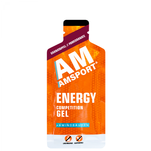 AMSPORT Energy Competition Gel Granatapfel 45g – Energy Gel Verpackung | FuelBox