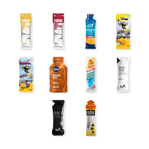 Bestseller Gel Testbox von FuelBox mit 10 Energy Gels