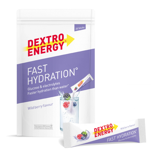 Dextro Energy Fast Hydration – Beeren-Mix · 25 × 14,5 g