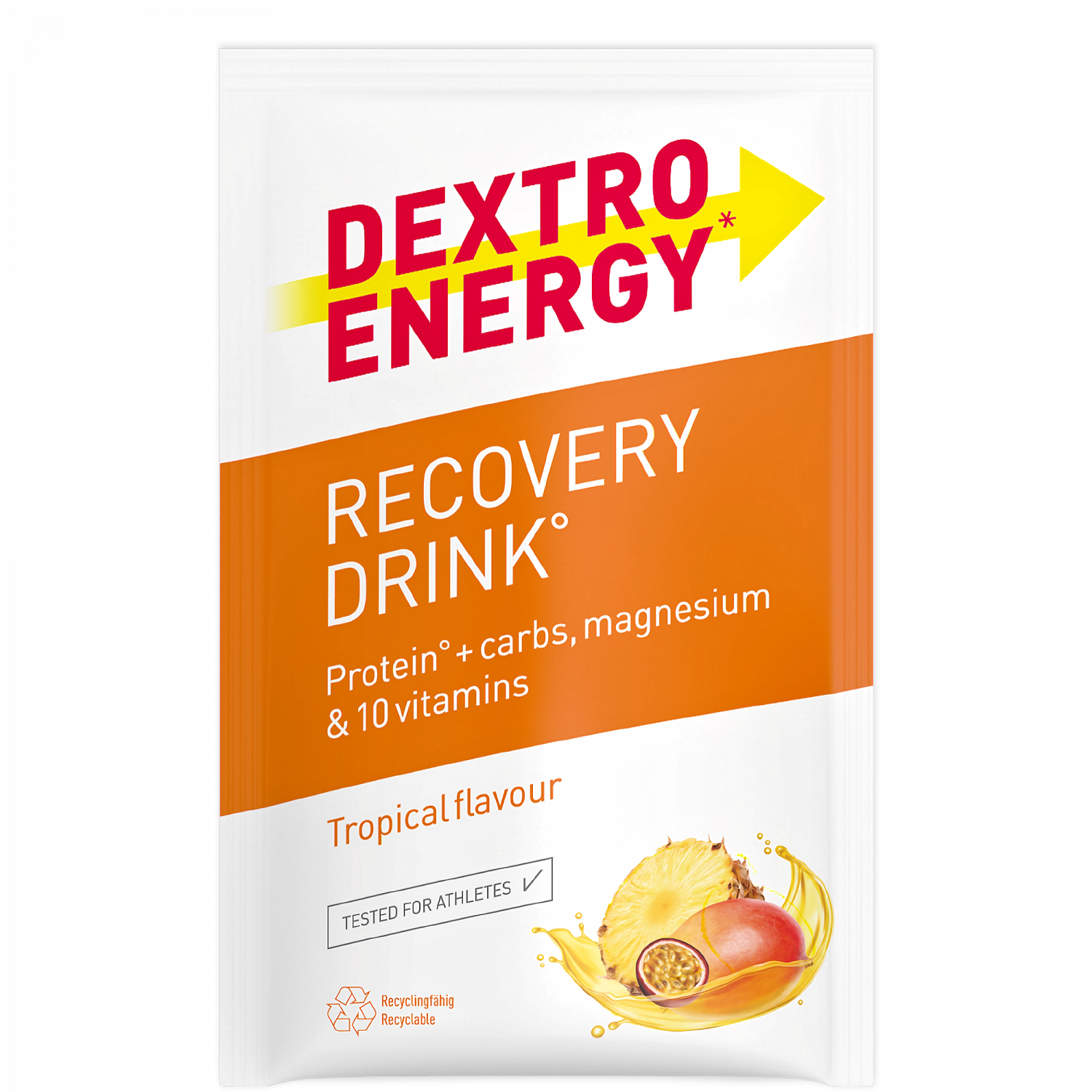 Dextro Energy Recovery Drink – Tropische Früchte · 44,5 g