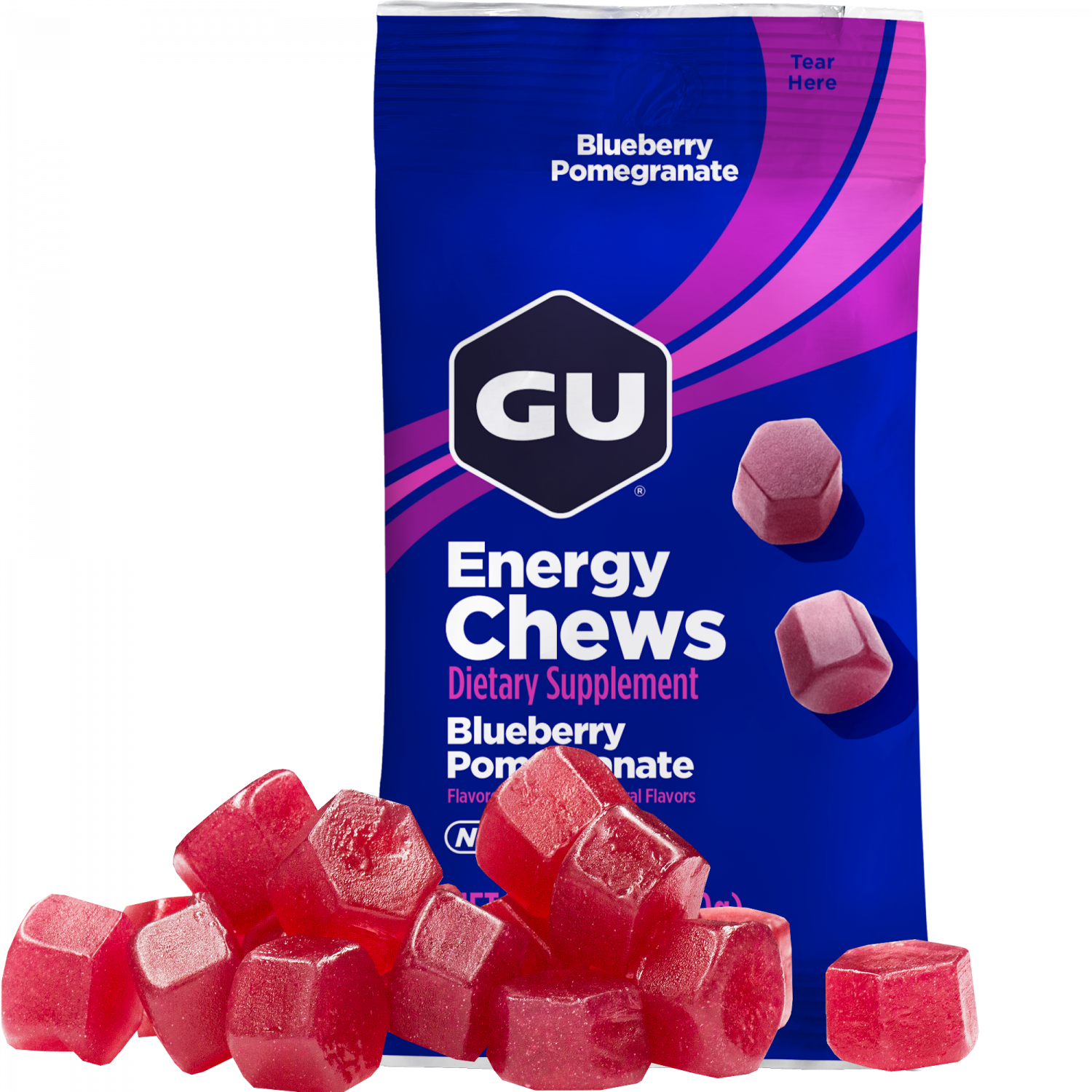 GU Energy Chews – Blaubeere-Granatapfel