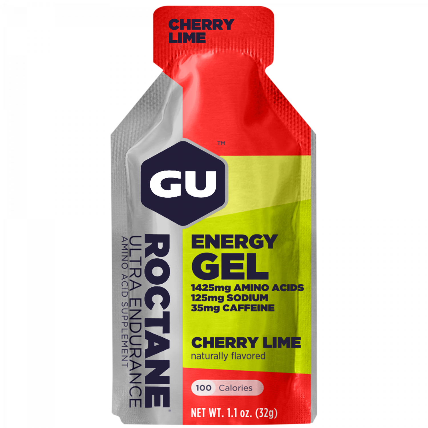 GU Roctane Energy Gel Kirsch-Limette 32g – Energy Gel Verpackung | FuelBox