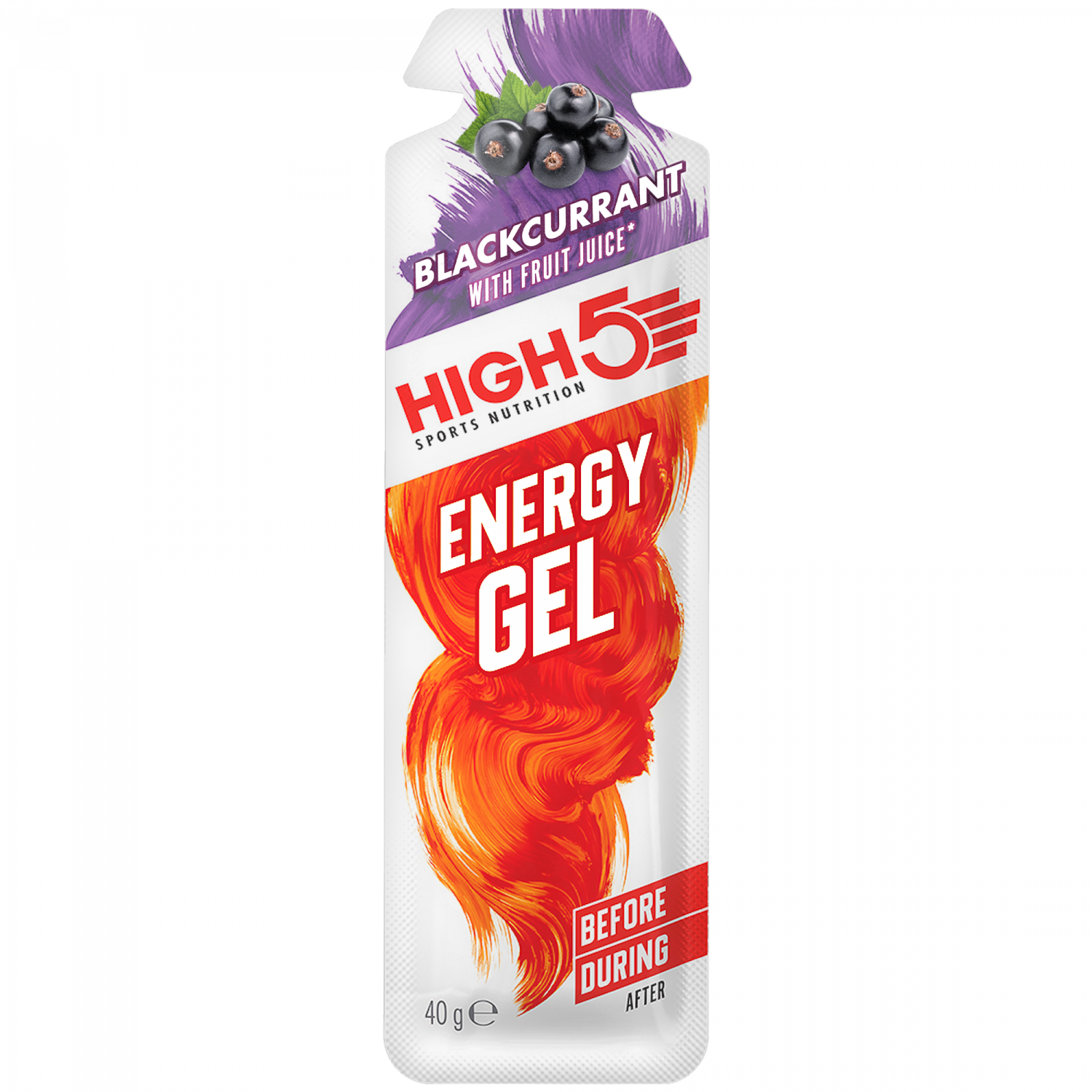 HIGH5 Energy Gel Schwarze Johannisbeere 40g – Energy Gel Verpackung | FuelBox