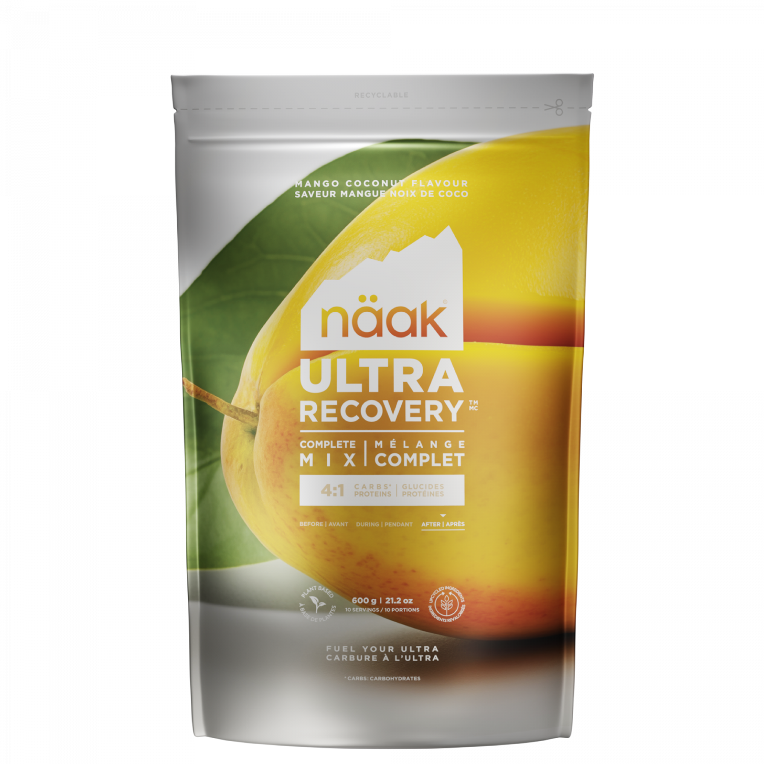Näak Ultra Recovery Complete Mix – Mango-Kokos · 600 g