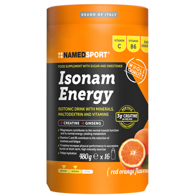 NAMEDSPORT Isonam Energy Drink – Blutorange · 480 g Dose