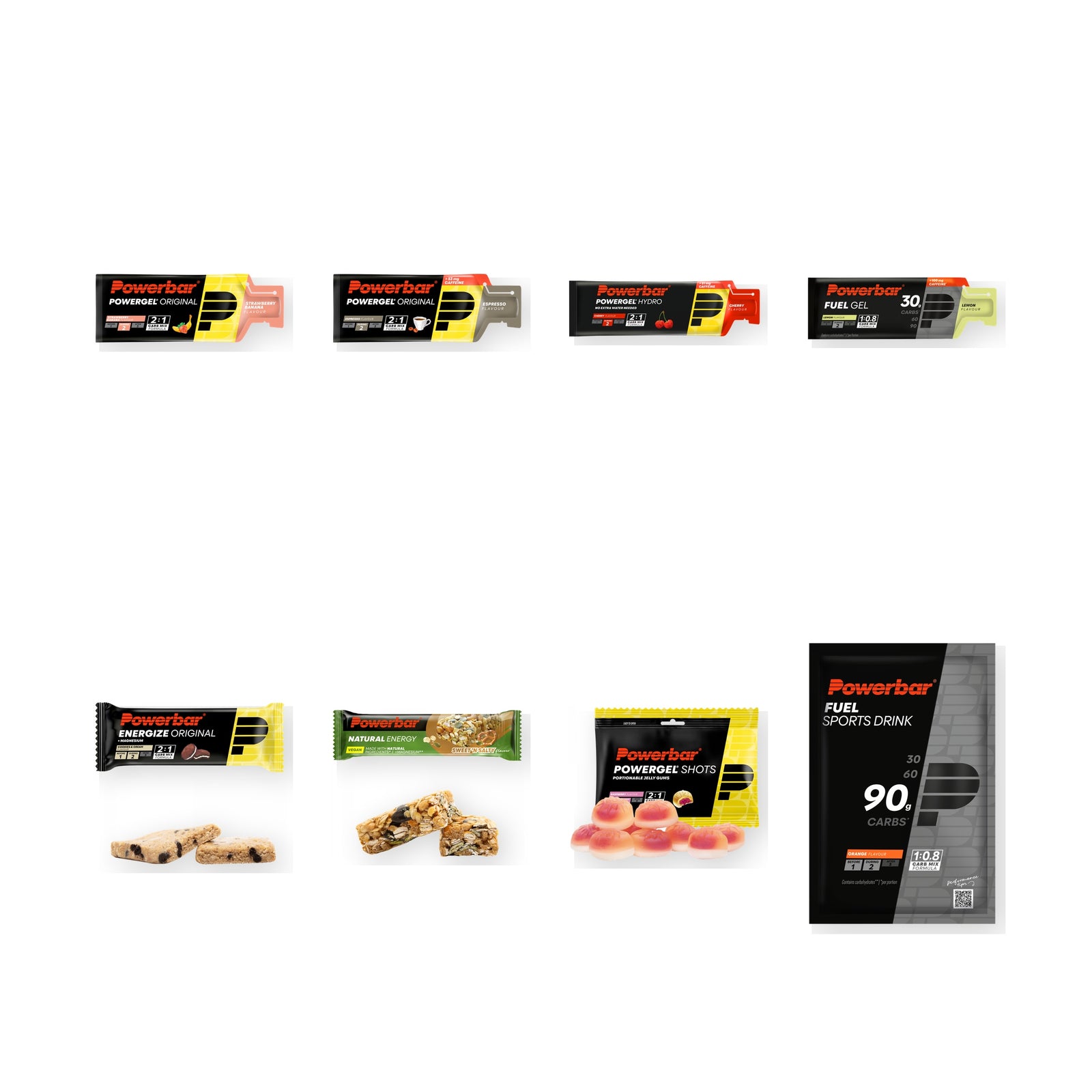 Powerbar Race Wunschbox mit acht wählbaren Sportnahrungsprodukten