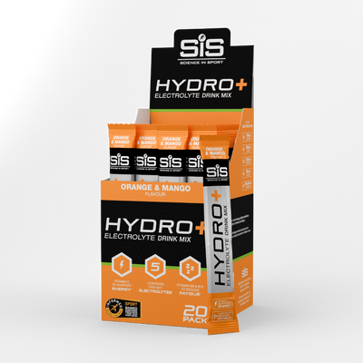SiS HYDRO+ Electrolyte Drink Mix – Orange Mango · Box mit 20 × 4,3 g