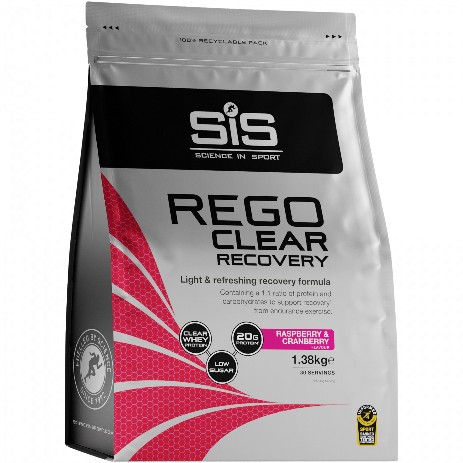 SiS REGO Clear Recovery – Himbeere-Cranberry · 1380 g