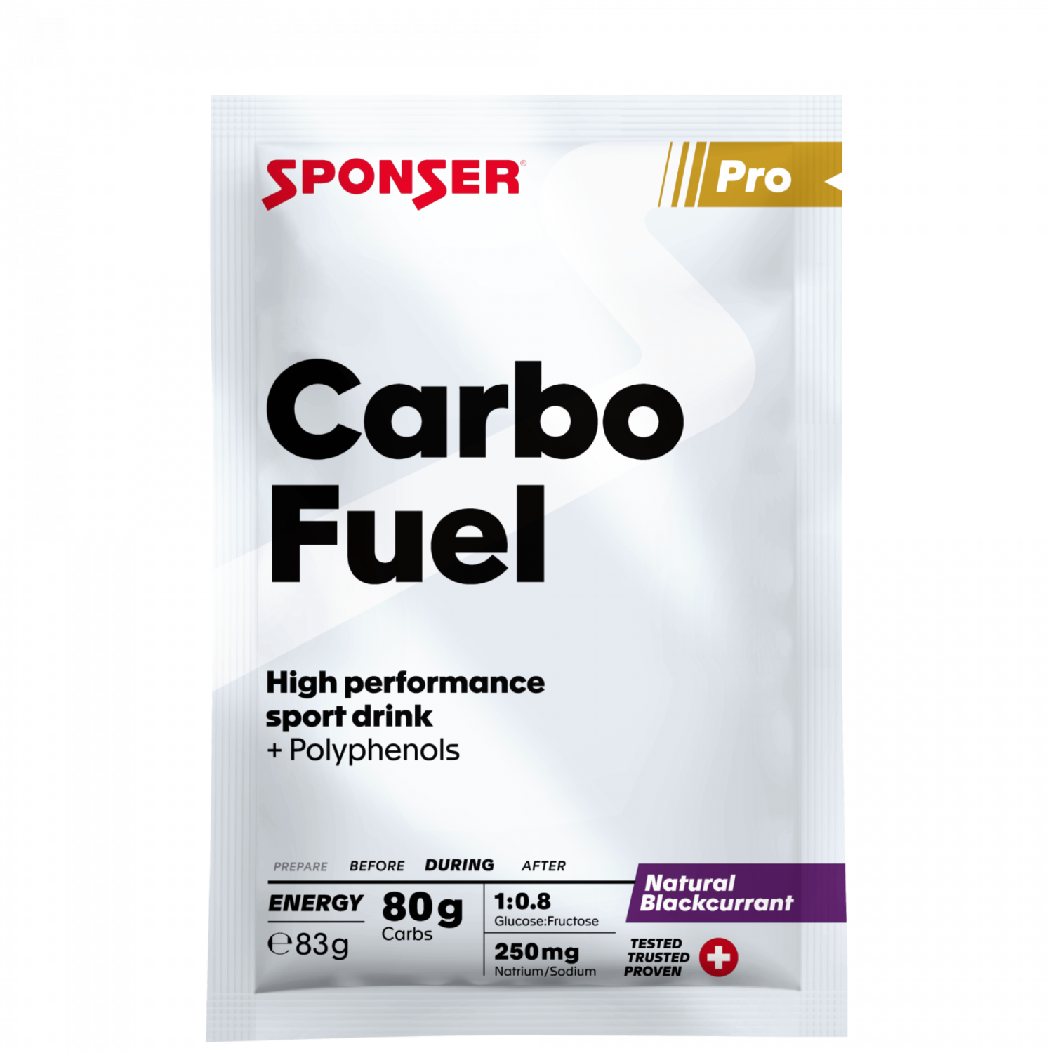 SPONSER Carbo Fuel – Schwarze Johannisbeere · 83 g