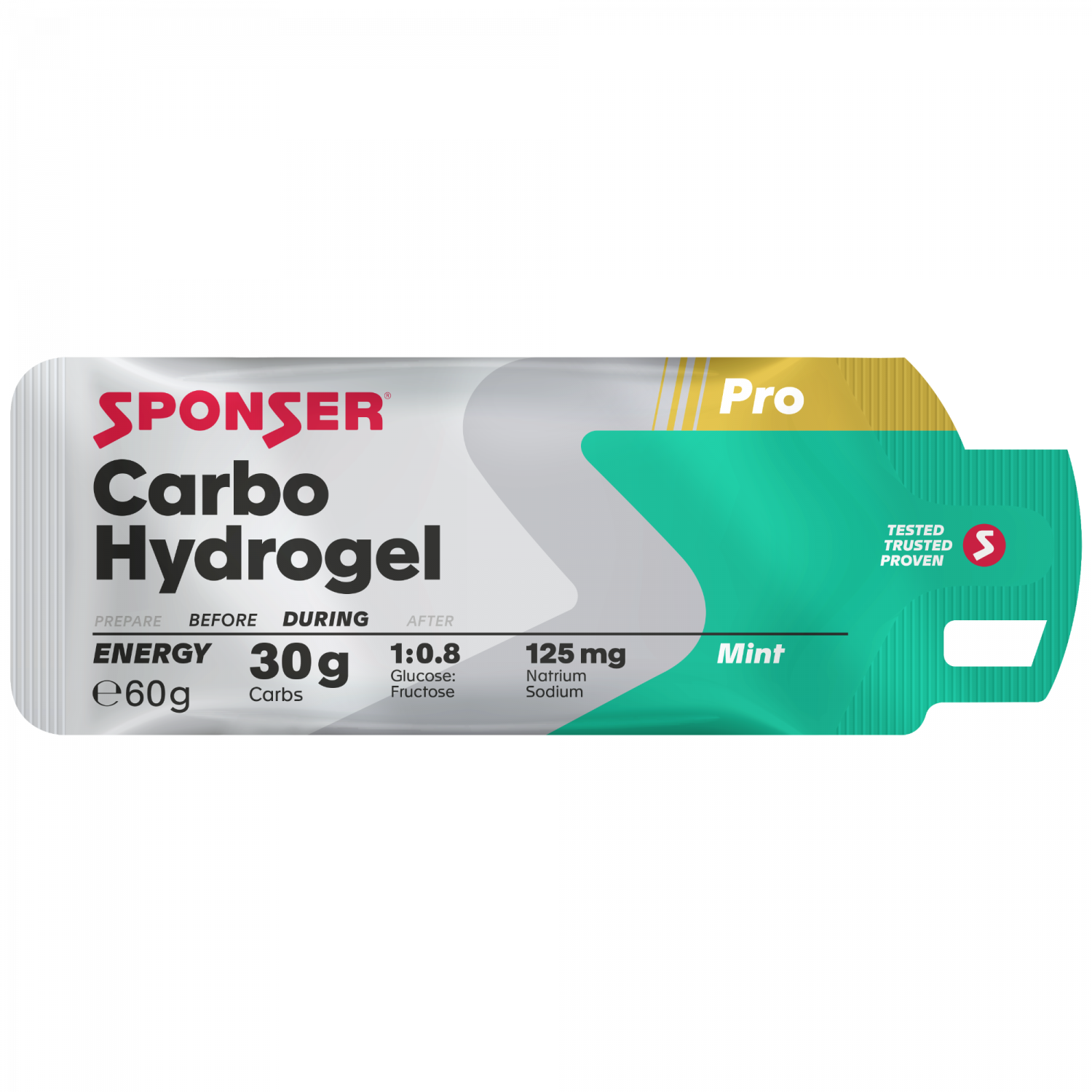 SPONSER Carbo Hydrogel Minze 60g – Energy Gel Verpackung | FuelBox