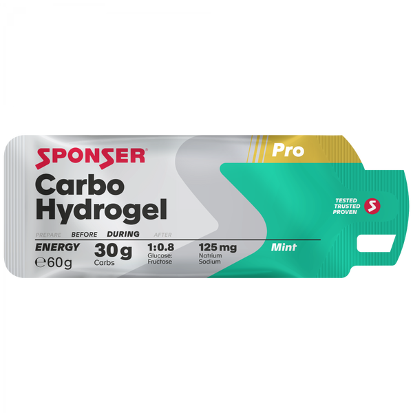 SPONSER Carbo Hydrogel Minze 60g – Energy Gel Verpackung | FuelBox