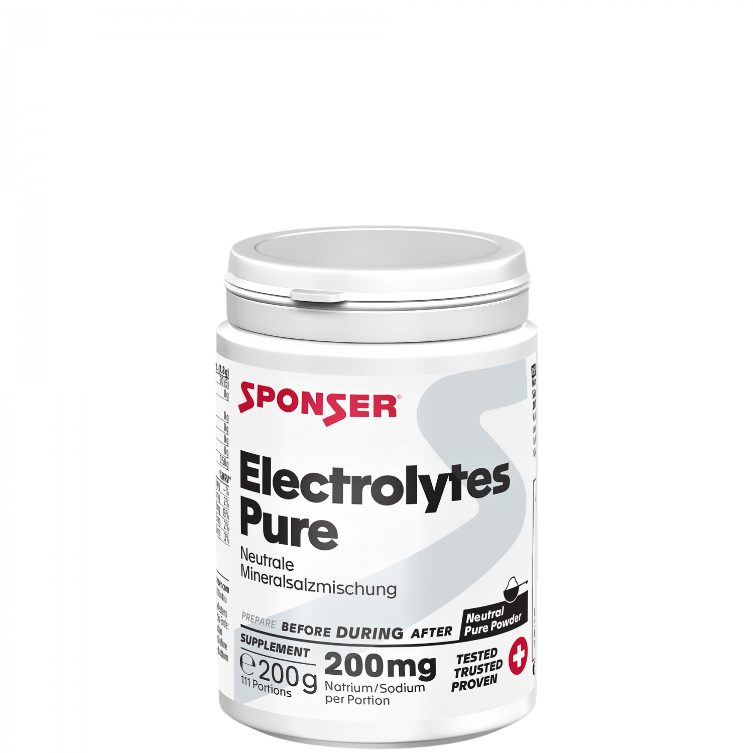 SPONSER Electrolytes Pure – Neutral · 200 g Dose