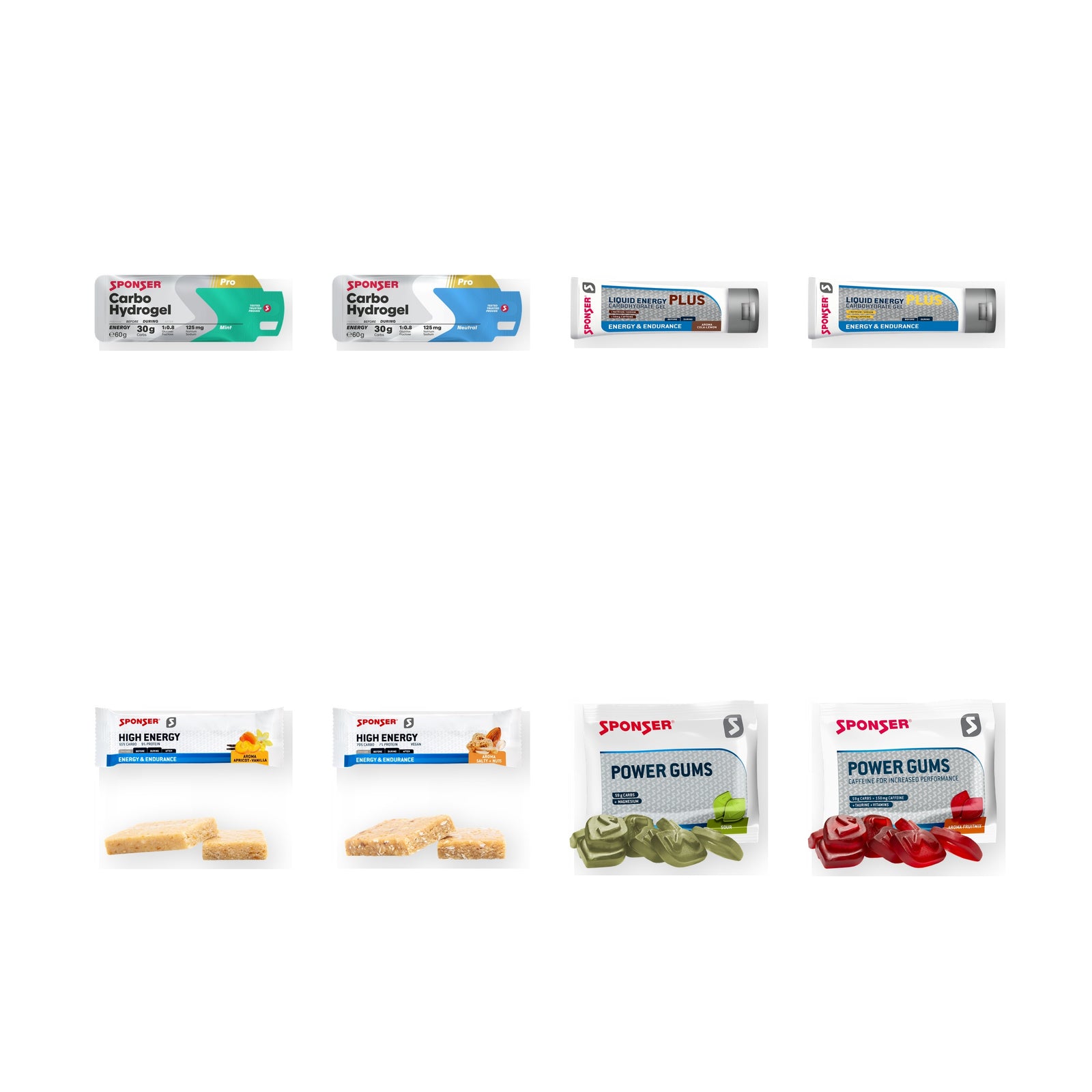 SPONSER Energy Wunschbox mit acht wählbaren Sportnahrungsprodukten