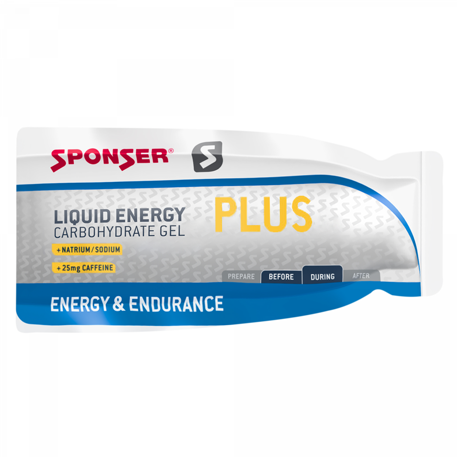 SPONSER Liquid Energy PLUS Gel Neutral + Koffein 35g – Energy Gel Verpackung | FuelBox