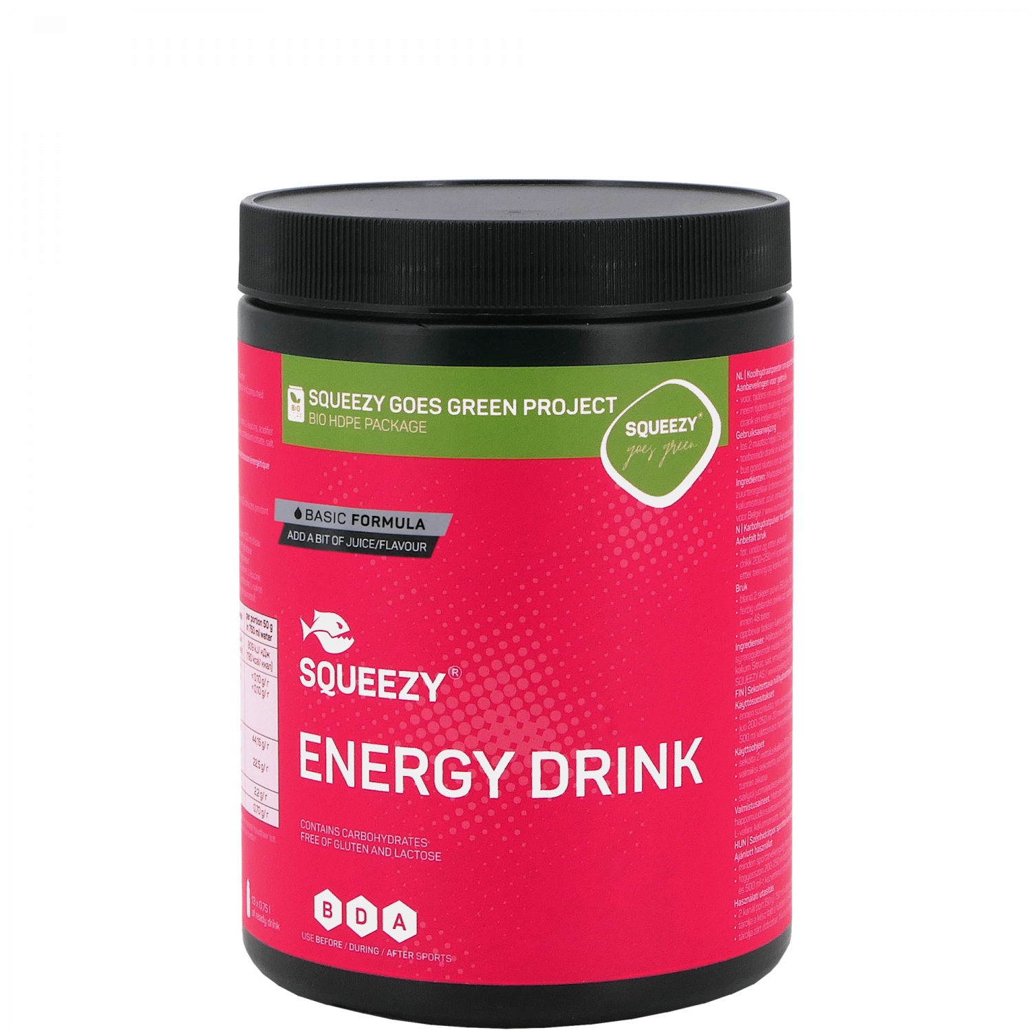 SQUEEZY Energy Drink Basic Formula – Neutral · 650 Dose