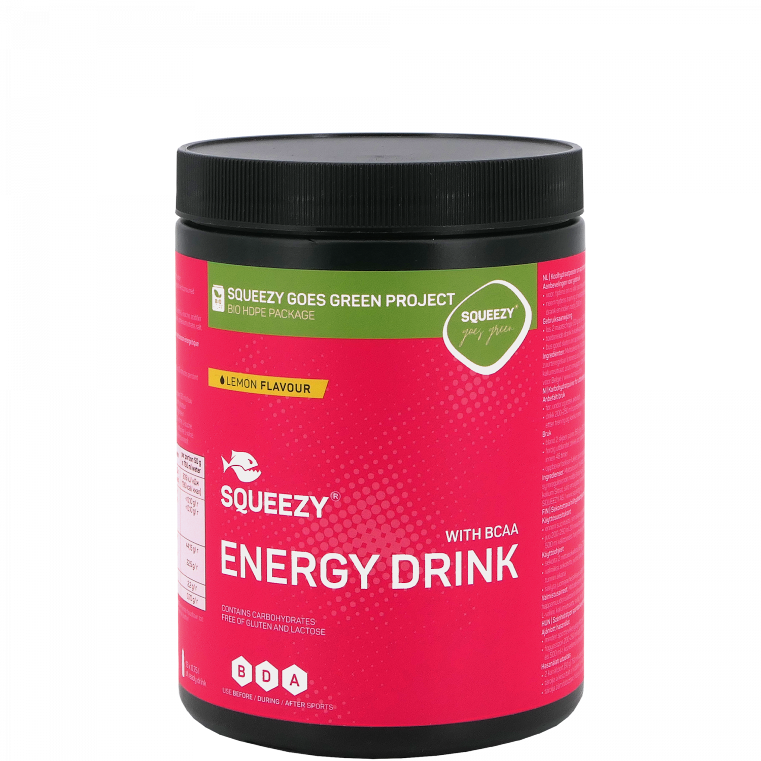 SQUEEZY Energy Drink BCAA – Zitrone · 650 g Dose