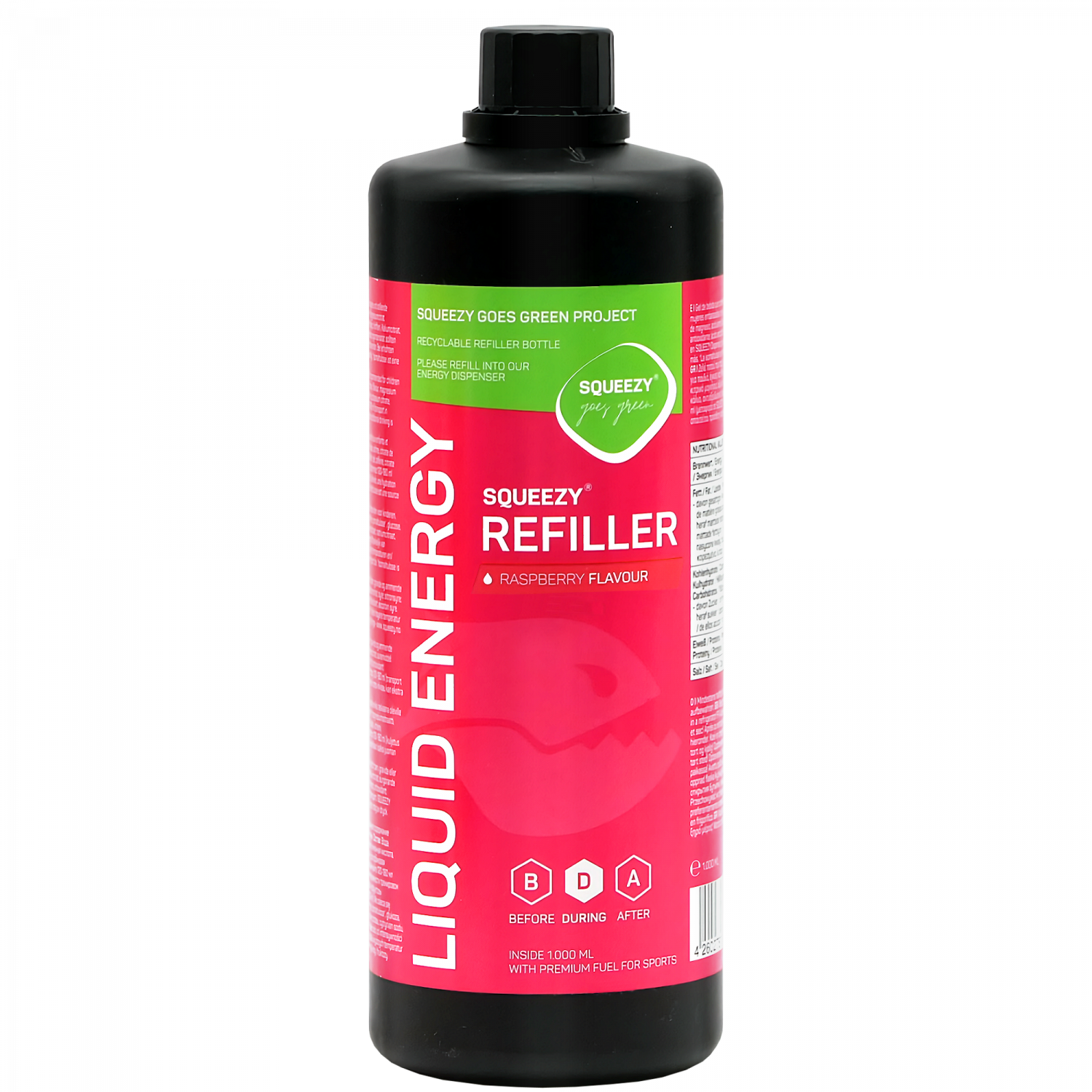 SQUEEZY Liquid Energy Gel Refiller 1000ml – Himbeere