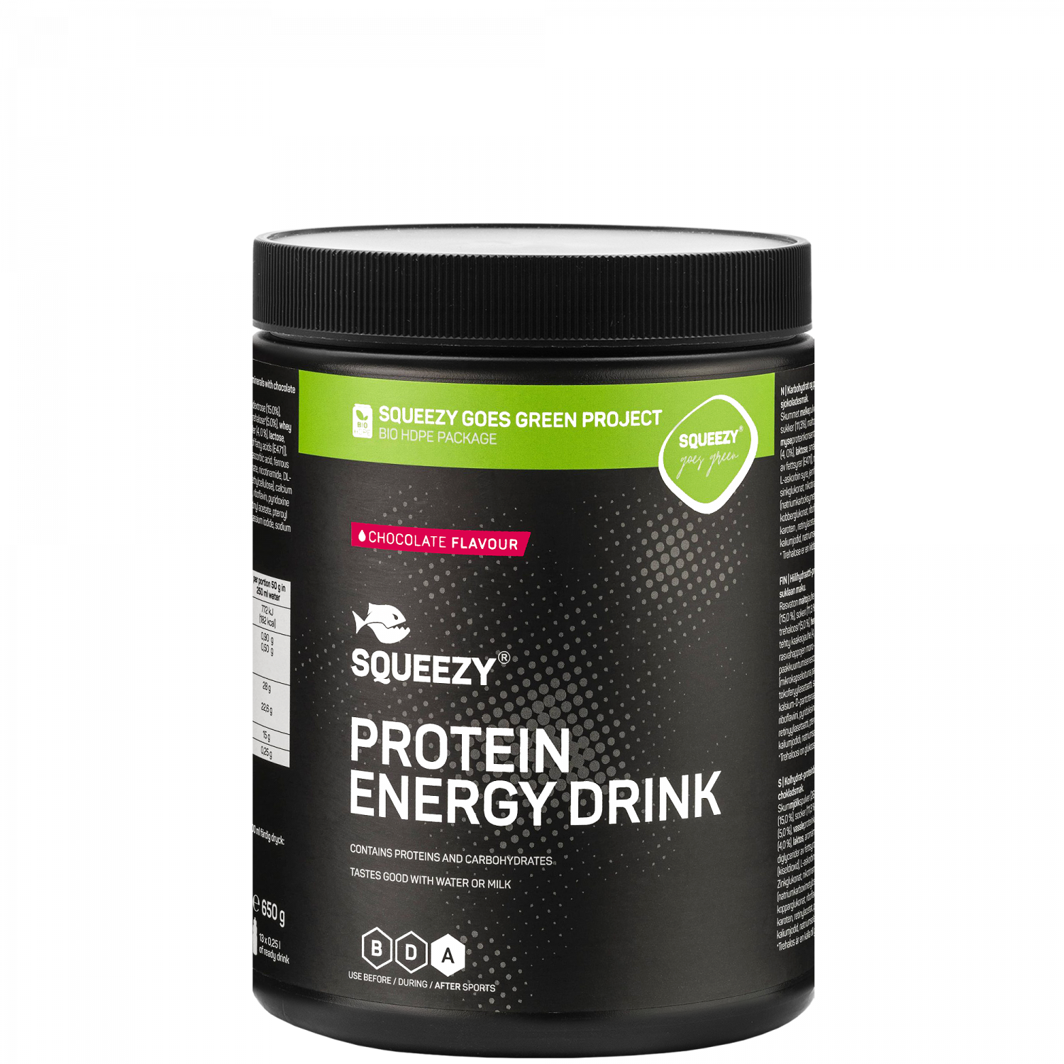 SQUEEZY Protein Energy Drink – Schokolade · 650 g