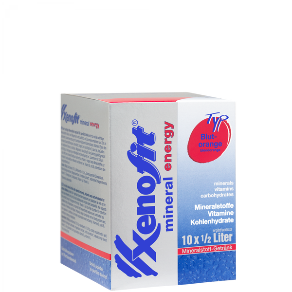 Xenofit Mineral Energy – Blutorange · Box mit 10 × 36 g